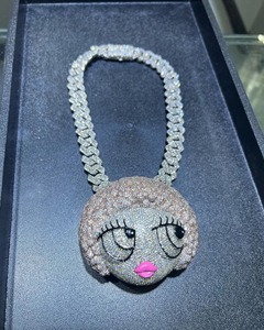 จี้ฮิปฮอป 3 มิติสั่งทำพิเศษ หรูหรา ชุบทองคำขาว เงินแท้ 925 ประดับเพชรโมอิสซาไนต์ VVS ระยิบระยับ พร้อมสลักชื่อส่วนตัว เป็นของขวัญ - Product Image 5