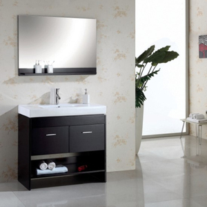 Européenne De Luxe Blanc Marbre Comptoir Double Éviers Meubles de Transition Grand De Stockage Armoire De Toilette En Gros - Product Image 5