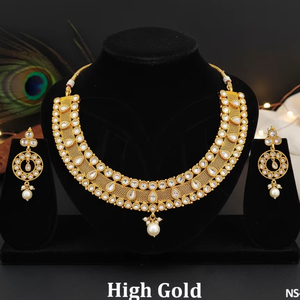 Elegant Traditional Polki Jewellery <b>Necklace</b> <b>Set</b> Perfect for Bridal Wear <b>Weddings</b> and Ethnic Occasions - Product Image 1