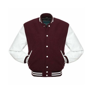 Veste bomber varsity en laine décontractée pour hommes, veste varsity à lettres brodées, style sport uni, tendance - Product Image 6