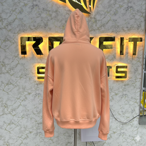 เสื้อฮู้ดซิปสีส้มโคลเวอร์ ยูนิเซ็กส์ สตรีทแวร์ ผ้าฟลีซ โอเวอร์ไซส์ พิมพ์ลายโลโก้ด้านหน้าประดับคริสตัล แขนเสื้อปกติ สำหรับฤดูใบไม้ร่วง - Product Image 6