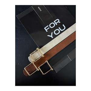 Ceinture carrée pour femme, ceinture pour pantalon, ceinture pour veste, ceinture pour robe - Noir-brun-beige - Product Image 4