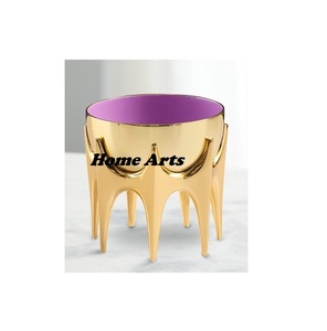 Stainless Steel Hammered Chocolate <b>Bowl</b> With Stand Trending Design Round Shape <b>Dessert</b> <b>Bowl</b> With Stand - Product Image 2