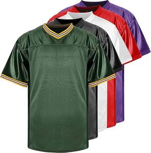 Camiseta de fútbol americano de calidad personalizada, diseño de logotipo de malla transpirable, camisetas cortas de talla grande, colección de verano, venta al por mayor - Product Image 6
