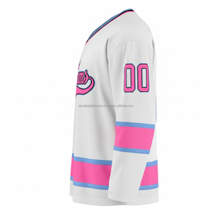 เสื้อฮอกกี้น้ำแข็งแบบกำหนดเอง ระบายอากาศได้ดี น้ำหนักเบา ผู้ผลิตชุดกีฬา OEM สำหรับส่งออก - Product Image 3