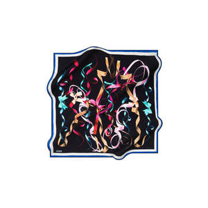 Luxury Designer Digital Print Satin Silk <b>Square</b> <b>Scarf</b> 90x90cm - Product Image 1