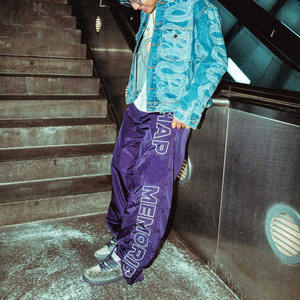 Pantalones holgados de nailon transpirables ligeros para hombre, logotipo bordado en 3D personalizado, ajuste holgado de alta calidad, talla grande - Product Image 2