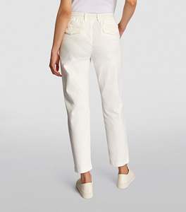 Pantalones de pierna recta ancha de verano Algodón Lino Logotipo personalizado Peso ligero Color blanco Pantalones de algodón con estilo de moda - Product Image 6