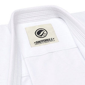 ชุดยิวยิตสูสีขาวสำหรับ Shoyoroll แบบสั่งทำพิเศษ ผ้าฝ้าย 100% 450 Pearl Weave OEM ชุดยิวยิตสูบราซิล Bjj ผลิตตามสั่ง ชุดยิวยิตสูสำหรับศิลปะการต่อสู้ - Product Image 5