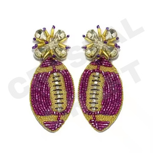 Style Vintage pour Smiley drapeau boucles d'oreilles perlées pour les femmes Orange blanc bleu couleur tissu matériel pour patriotique Memorial Day - Product Image 2