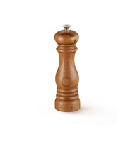 Ensemble de 2 moulins à sel et à poivre en bois écologiques durables de qualité supérieure, manuels, avec bouton rotatif, lavables au lave-vaisselle