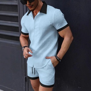 Camisa informal de manga corta para hombre, moda europea y americana, 2025, traje de playa tejido de algodón 100% en nuevos colores de primavera y verano - Product Image 2