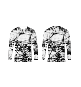 T-shirt à manches longues Ferocious, imprimé géométrique abstrait, col rond, séchage rapide, haut tricoté décontracté pour homme, vente en gros, OEM personnalisé - Product Image 2