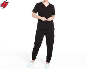 Ropa DE TRABAJO DE clínica dental, uniformes médicos de Hospital de Color sólido, uniforme médico de manga corta, trajes de trabajo de enfermera para mascotas, conjunto de salón de belleza - Product Image 5