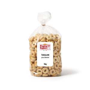 Puglia Sapori S.r.l. Tarallini Clásicos Hechos en Italia, Bocadillos Salados Crujientes con Sabor a Pizza, 5 kg, Modelo CTL33 - Product Image 1