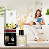Difusor de Aromas Aromatika Vainilla 200ml, Libre de Ftalatos, con Varillas de Vidrio, Aroma Dulce y Cálido, Fragancia Duradera para un Ambiente Acogedor