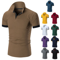Chemises pour hommes en coton uni, coupe ajustée, respirantes, à manches courtes, pour l'été, avec logo personnalisé brodé ou imprimé, fabrication OEM