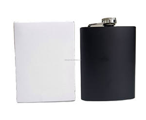 Petit compagnon de voyage en acier inoxydable noir de huit oz verres marque personnalisée - Product Image 6