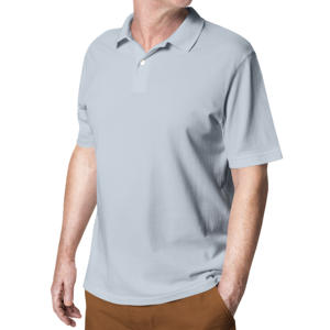 Chemises polo pour hommes 100% coton à manches courtes Style été blanc col ajusté vêtements de golf vêtements de tennis mode anti-rides - Product Image 6