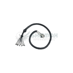 Fouet de moto Paracord avec construction de tresse détaillée et frange à longue queue pour l'expression du pilote et le look routier à vendre - Product Image 3