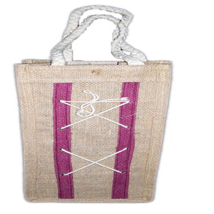 Sac de bouteille de vin en jute Poignée de canne Porte-sac de bouteille de vin en jute Bouteille unique Sac fourre-tout de vin en jute - Product Image 1