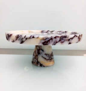 Support de gâteau en marbre fait main de luxe de qualité supérieure étanche flammé pour l'affichage de desserts d'hôpital de villa d'intérieur pour les mariages - Product Image 3