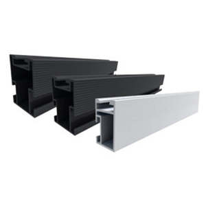 Rail standard en aluminium QMR-RS14-A-60 de 168 pouces pour toitures métalliques, montage rapide PV - Product Image 1