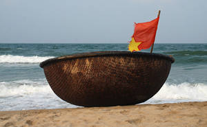 Coracle de Bambú Hecho a Mano, Barco de Pesca Tradicional Vietnamita, Material Natural, Exportación al por Mayor - Product Image 3