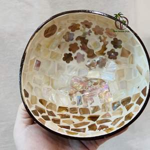 HANDICRAFT COLORED LACQUER BOWL FROM COCONUT SHELL MADE in VIETNAM LACQUERED BOWL at VERY CHEAP PRICE - Product Image 5