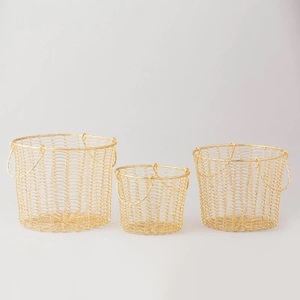 New Design Metal Wire Beaded <b>Baskets</b> Kitchenware Storage <b>Basket</b> Multi Size Black Color Bulk Quantity for Home Storage <b>Baskets</b> - Product Image 3