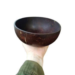 Tazón de cáscara de coco biodegradable y natural con logotipo gratis para usar en la cocina, en el restaurante, en el resort - Product Image 1