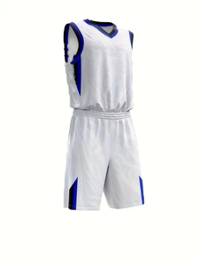 Personnalisez vos propres uniformes de basket-ball d'équipe, ensemble de maillots de basket-ball réversibles, tissu en maille respirant et léger, évacuation de l'humidité - Product Image 2