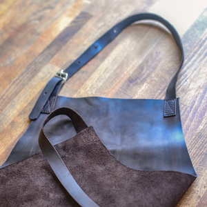 ผ้ากันเปื้อนงานไม้หนังแท้ลายเต็มทำด้วยมือพร้อมกระเป๋าเก็บเครื่องมือแกะสลักฟรีสำหรับช่างไม้และช่างฝีมือ - Product Image 6