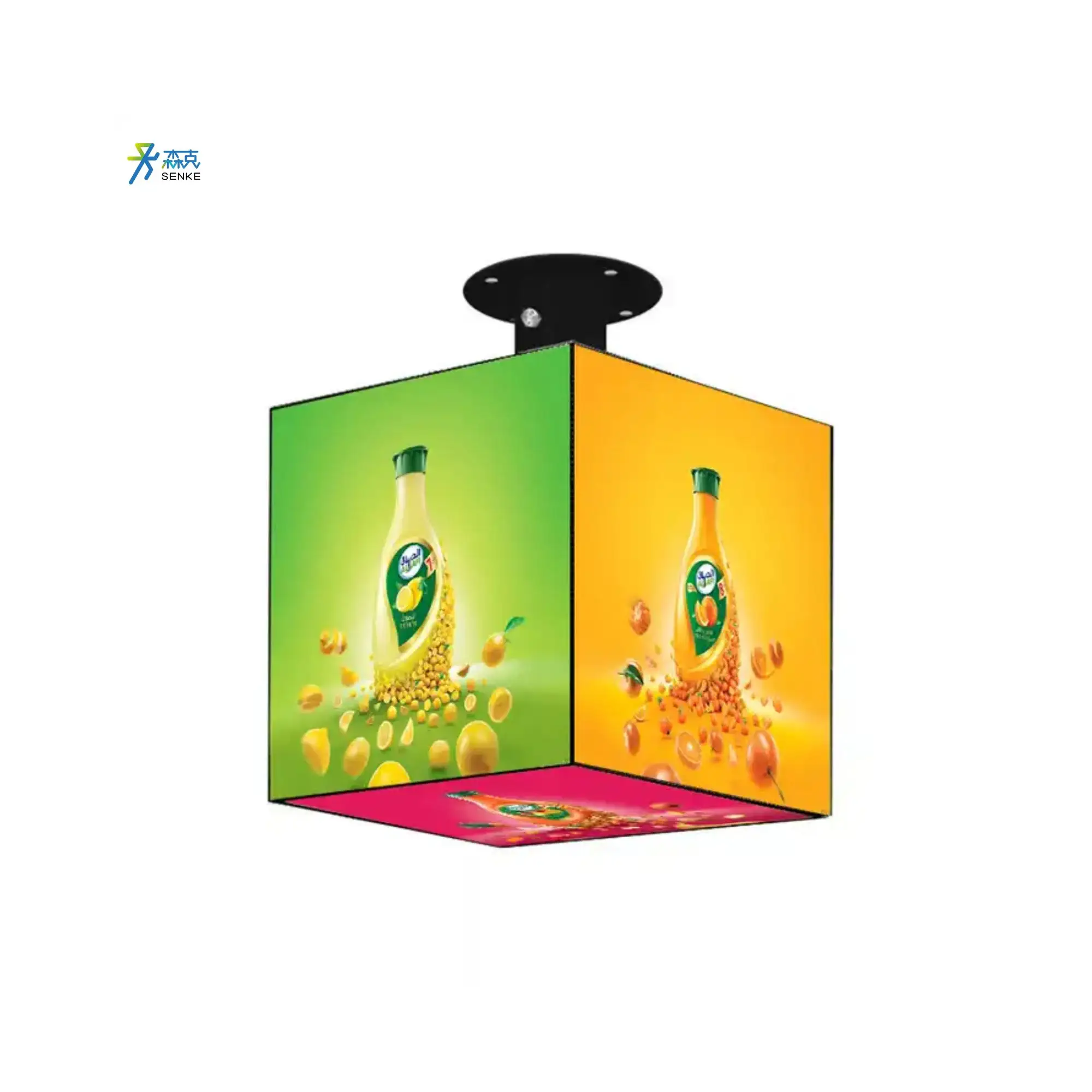 Senke tùy chỉnh ngoài trời LED Magic Cube Video hiển thị trong nhà bán lẻ không thấm nước đa mặt Cube LED màn hình hiển thị