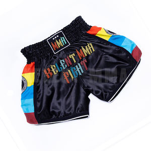 Muay Thai Shorts Personnalisé Noir Hommes Muay Thai Short de course Nylon Polyester Arts martiaux Wear Boxing 2025 Panel Design - Product Image 1