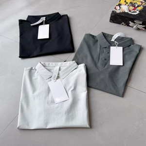 Camisa Casual de Negocios para Hombre GREY Y42, Manga Corta, Cuello Sin Costuras, 300 Gramos, Estilo Veraniego, Nueva Colección - Product Image 3