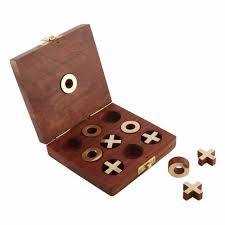 Elegante juego de madera hecho a mano Tic Tac Toe Zero Cross Board para niños de todas las edades para verano invierno primavera - Product Image 6