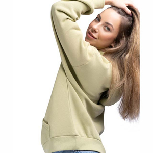 Sweats à capuche à la mode surdimensionné nouveau style coton vêtements actifs plaine sweats à capuche décontractés sweats à capuche à épaules tombantes pour femme prix pas cher - Product Image 4