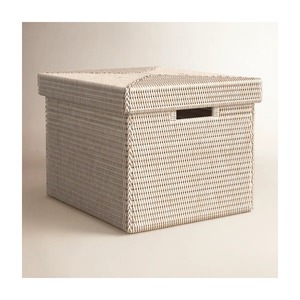 Rattan <b>basket</b> <b>with</b> a tight-fitting <b>lid</b> Handmade Storage <b>Basket</b> Wholesale eco-friendly Made in Viet Nam - Product Image 3
