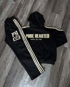 Ensemble de survêtement Y2K personnalisé avec logo brodé pour homme, ensemble de jogging unisexe, survêtement pour homme, broderie délavée, patch, jogging - Product Image 2