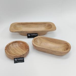 Bols en bois de qualité supérieure faits à la main rustiques pièce maîtresse de Table grands bols à pâte décoratifs pour la fabrication de bougies Tradebyd - Product Image 6