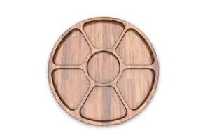 Assiette de service CNC au design moderne Plan vectoriel et fichier SVG DXF pour plateau à collation en bois - Product Image 2