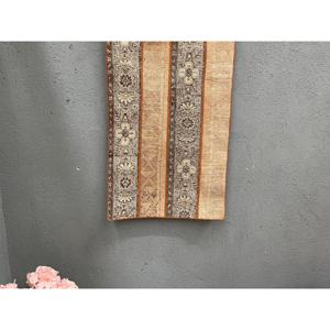 Tapis de 2,1 x 3,3 pieds, tapis turc vintage, tapis uni marron orange - Product Image 1