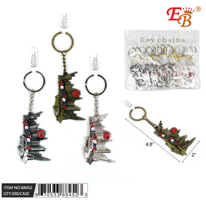 Llavero de Nueva York 4,5 \ "Mosquetón grabado con láser de aleación de Zinc de acero inoxidable de dibujos animados personalizado Práctico de moda para llaves - Product Image 1