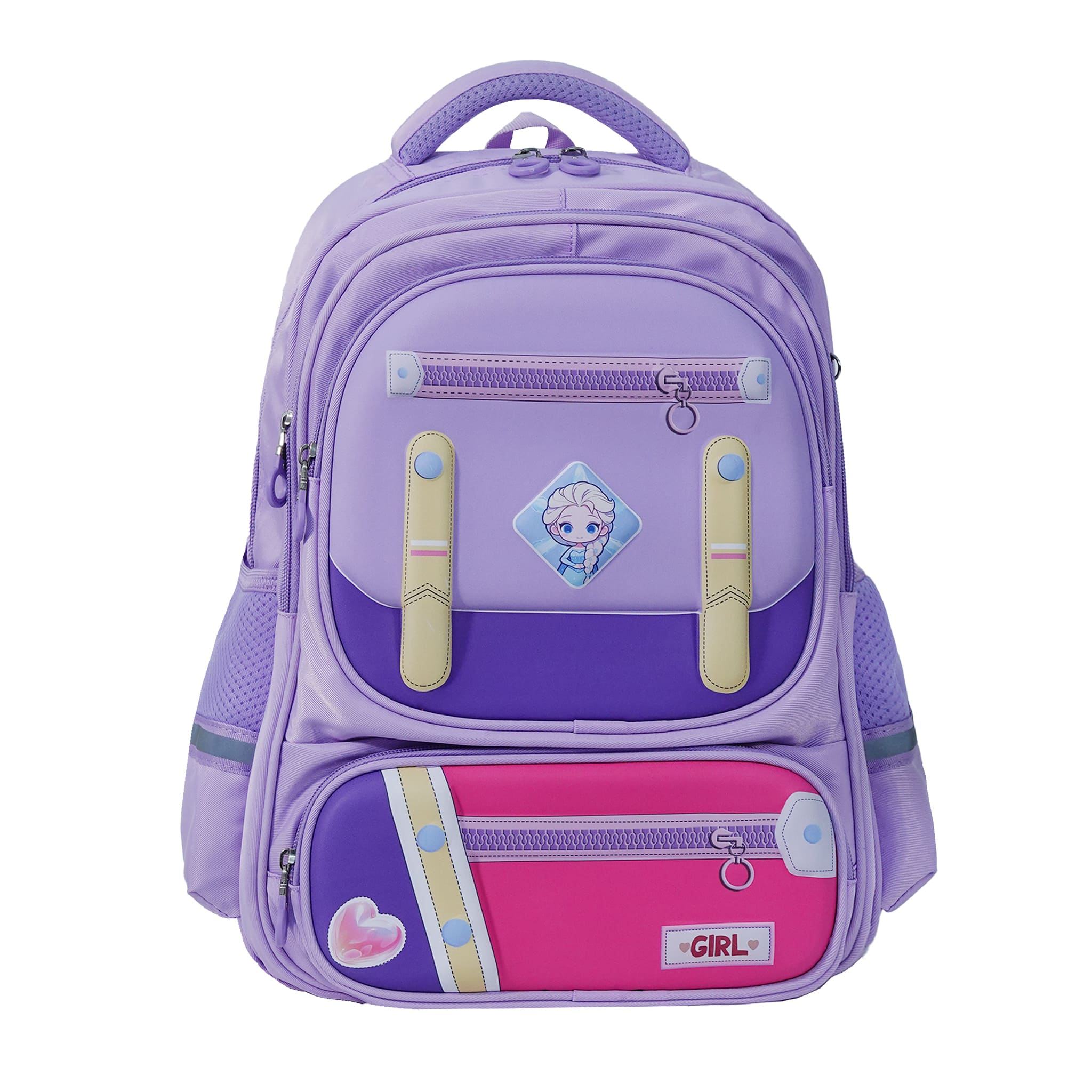 pink, dark blue, purple