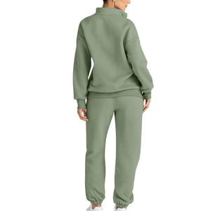 ชุดกีฬาผ้าฝ้ายขนแกะสำหรับผู้หญิงชุดวอร์มสำหรับฤดูหนาวระบายอากาศได้ดี2025ออกแบบโลโก้ได้ตามต้องการ - Product Image 2