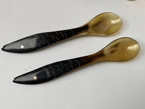 Cuchara Tallada a Mano de Cuerno de Búfalo Estilo Animal Indio de Alta Calidad, Tamaño Personalizado, Venta al por Mayor, Juego de Cubiertos Pulidos para el Hogar - Product Image 2