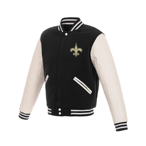 Blouson Bomber Classique pour Hommes Style Universitaire avec Logo Personnalisé, Col Montant, Logo Frontal, en Denim à Capuche, Chaud et Résistant - Product Image 4