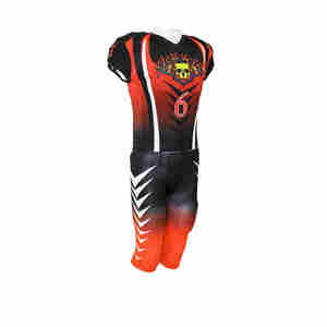 Uniformes de football américain pour jeunes de haute qualité Vêtements d'entraînement respirants à manches courtes avec coutures de qualité supérieure - Product Image 3