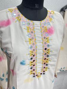 NUEVO VESTIDO INDIO DE SATÉN CASUAL DE DISEÑADOR, TOP ELEGANTE - Product Image 5